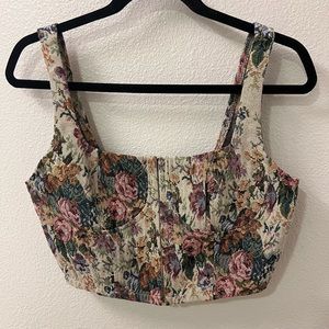 Floral corset style crop top
